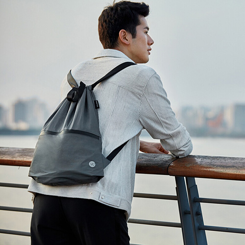 90 GOFUN Lightweight Urban Drawstring Backpack Gray